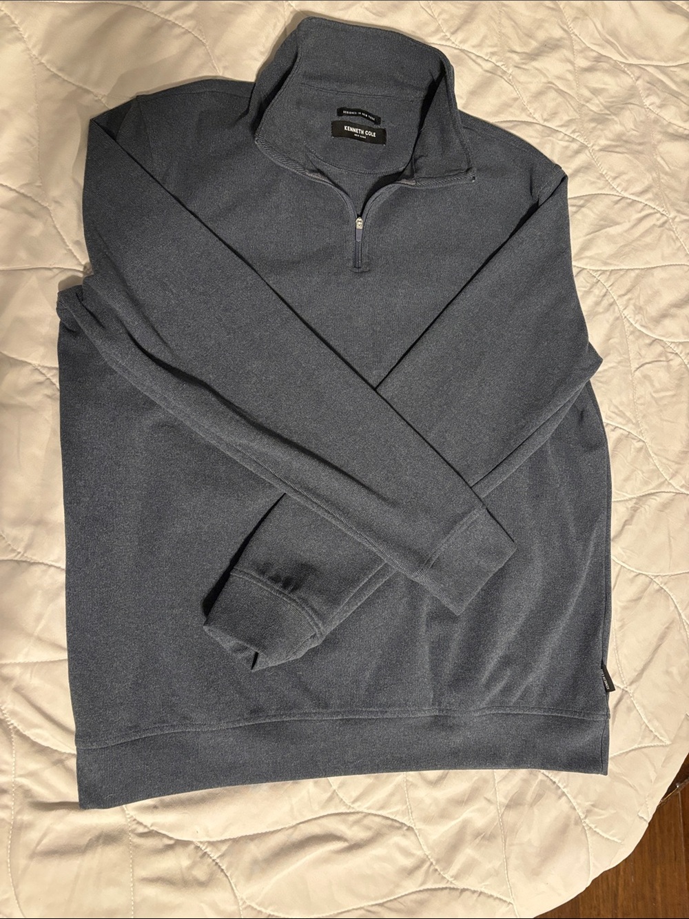 Kenneth Cole Men's Dark Charcoal Half-Zip Pullover Sweater